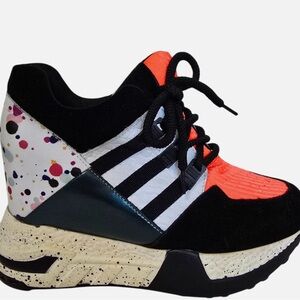 Anthony Wang Style Sugarcane Hidden Wedge Platform Women's Sneakers Size 10